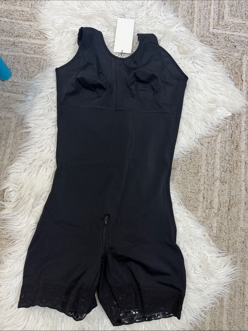 Black Sculpting Bodysuit with Built-In Bust Support
